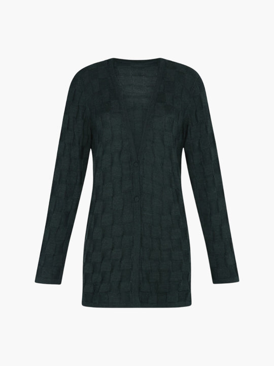 Taki Light Knit Cardigan | Green