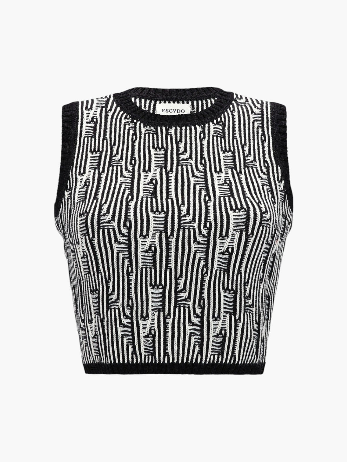 Tayta Sleeveless Top | Black/Ivory