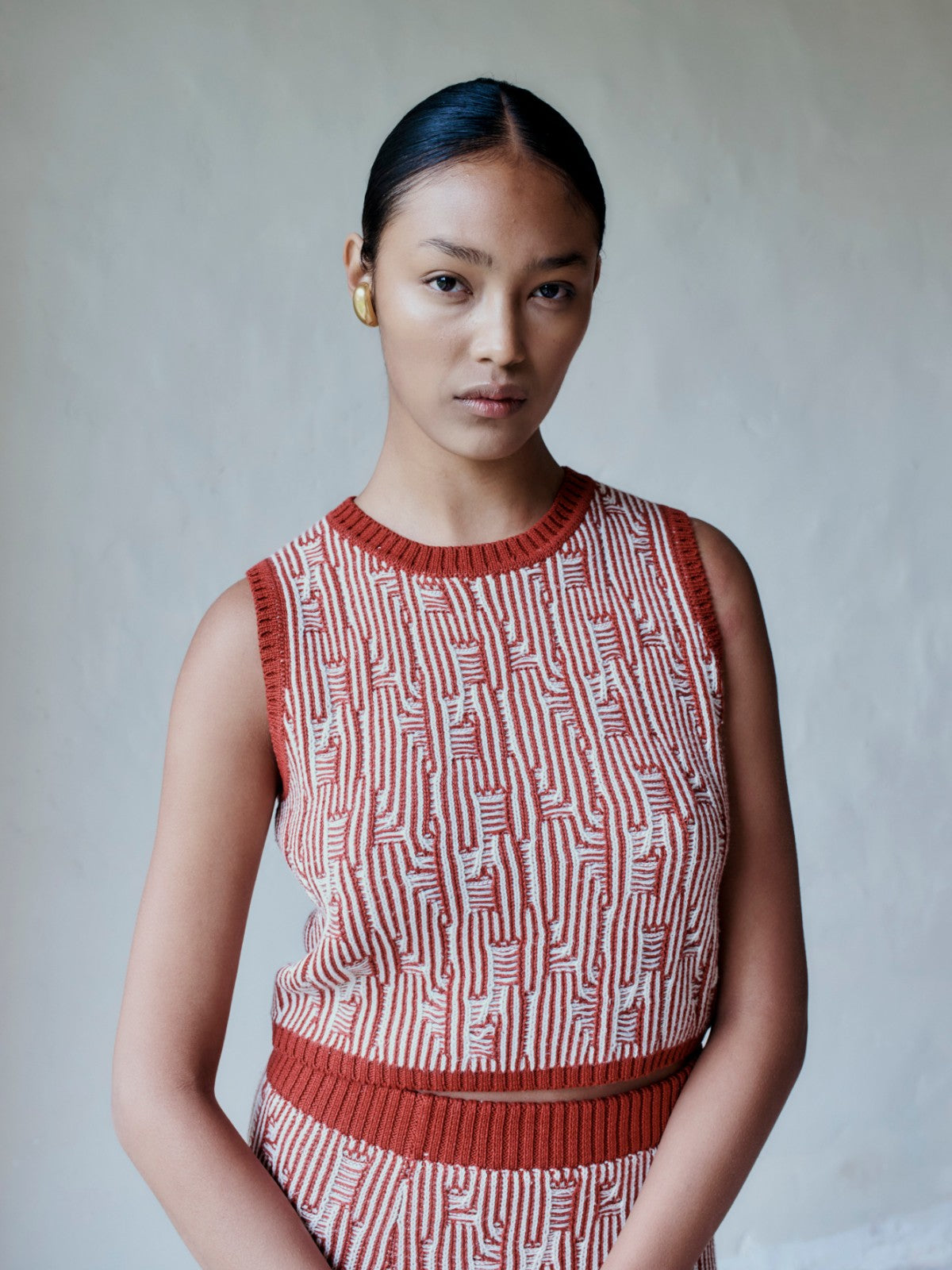 Tayta Sleeveless Top | Burgundy/Ivory Tayta Sleeveless Top | Burgundy/Ivory