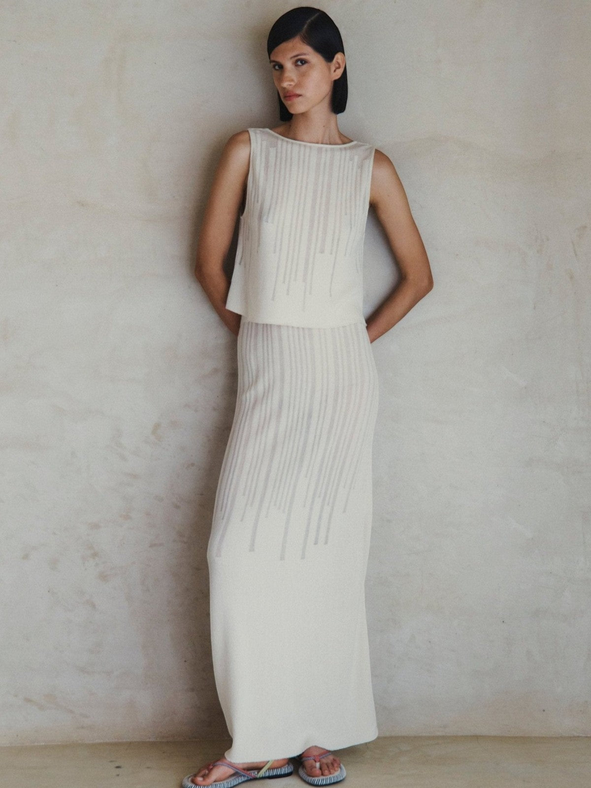 Tumbes Midi Skirt | Ivory Tumbes Midi Skirt | Ivory - Fashionkind