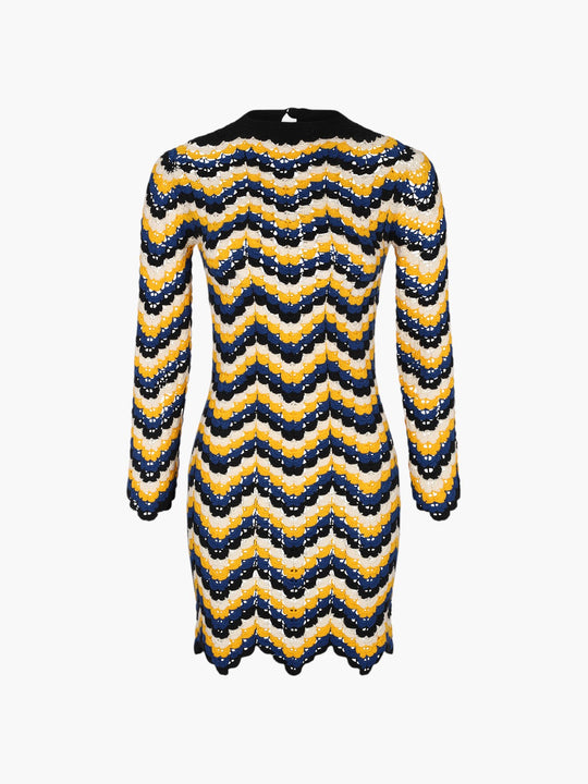 Victoria Mini Dress | Blue/Yellow