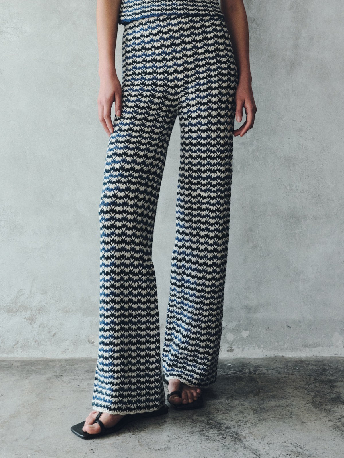 Wayra Crochet Pants | Blues/Ivory Wayra Crochet Pants | Blues/Ivory