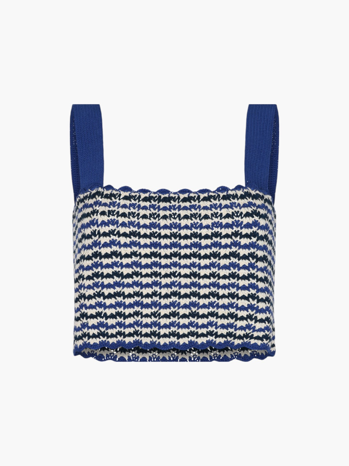 Wayra Cropped Sleeveless Top | Blues/Ivory Wayra Cropped Sleeveless Top | Blues/Ivory