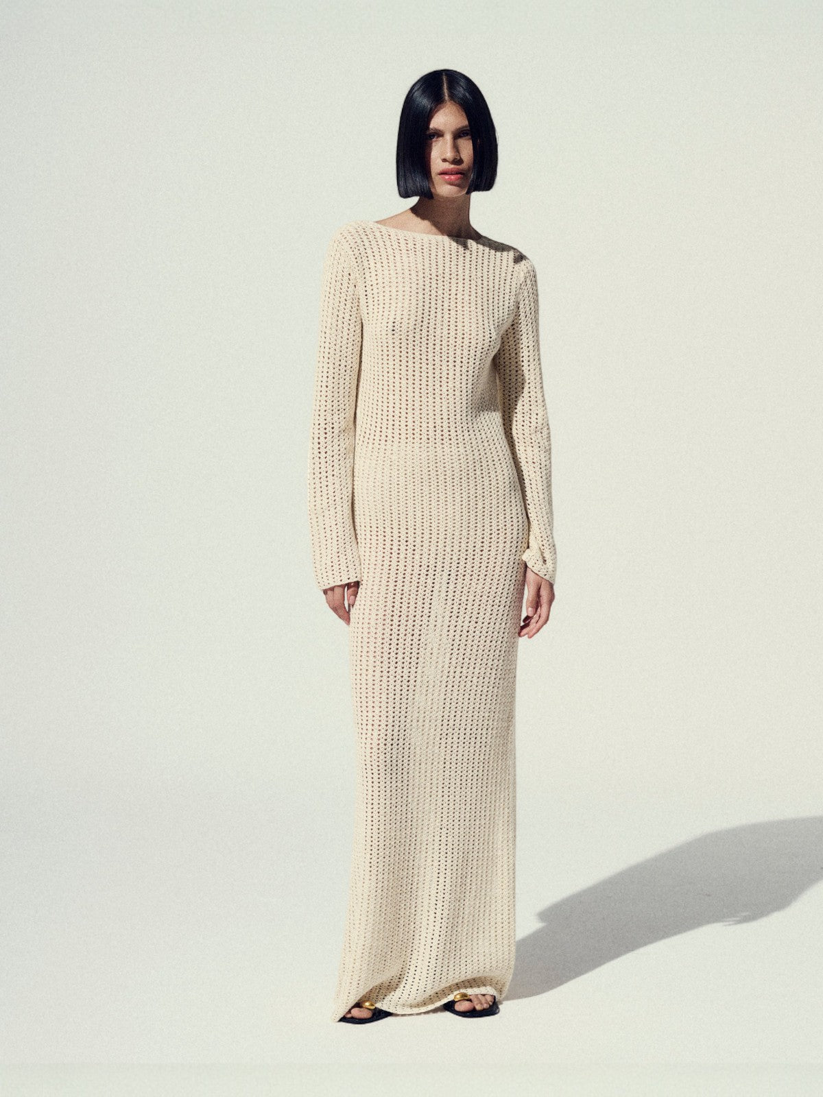 white christmas dresses ESCVDO | Misha Crochet Maxi Dress | Ivory