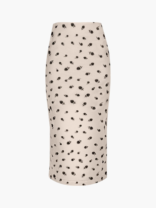 Rosita Midi Skirt | Ivory Black