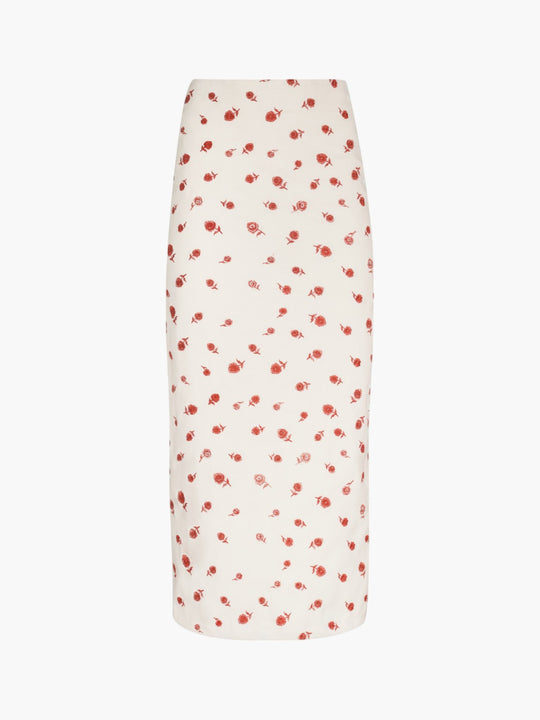 Rosita Midi Skirt | Ivory Red