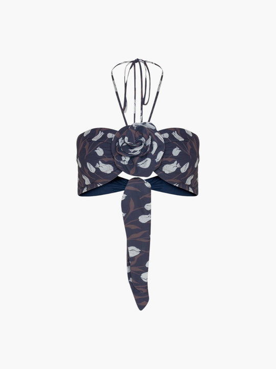 Secret Garden Crop Top | Navy