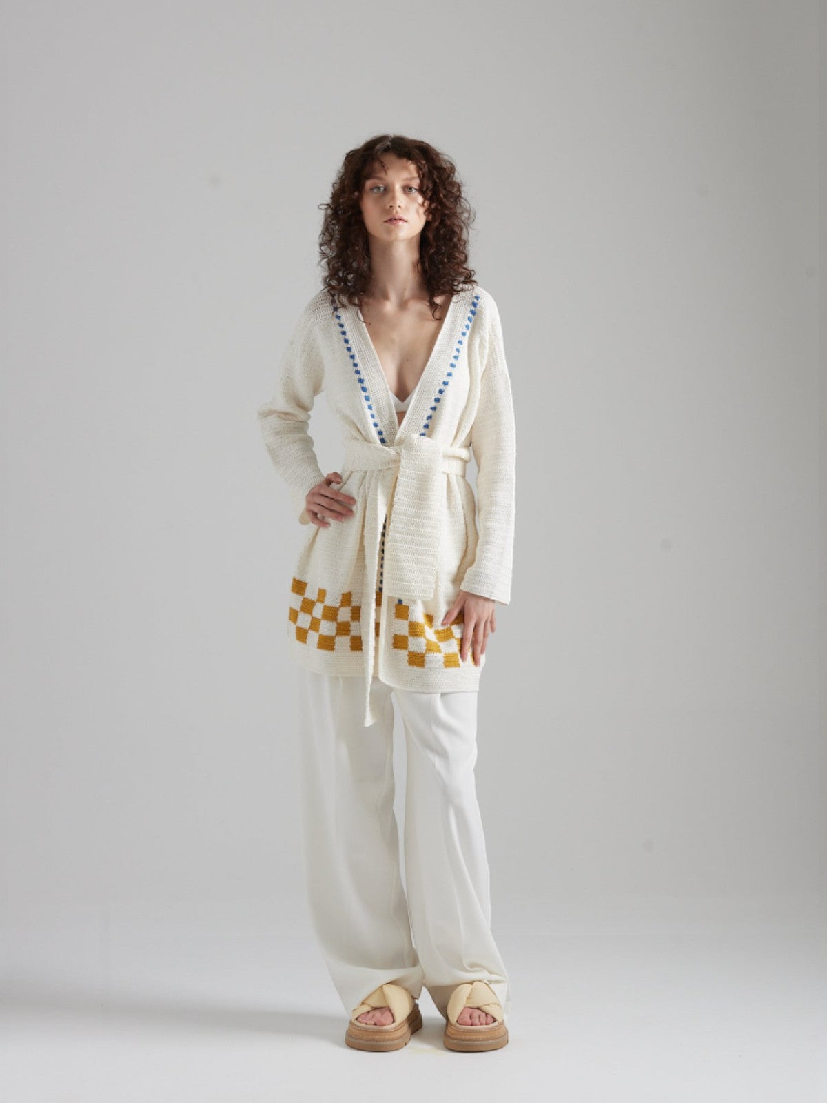 La Palme Cardigan | White La Palme Cardigan | White