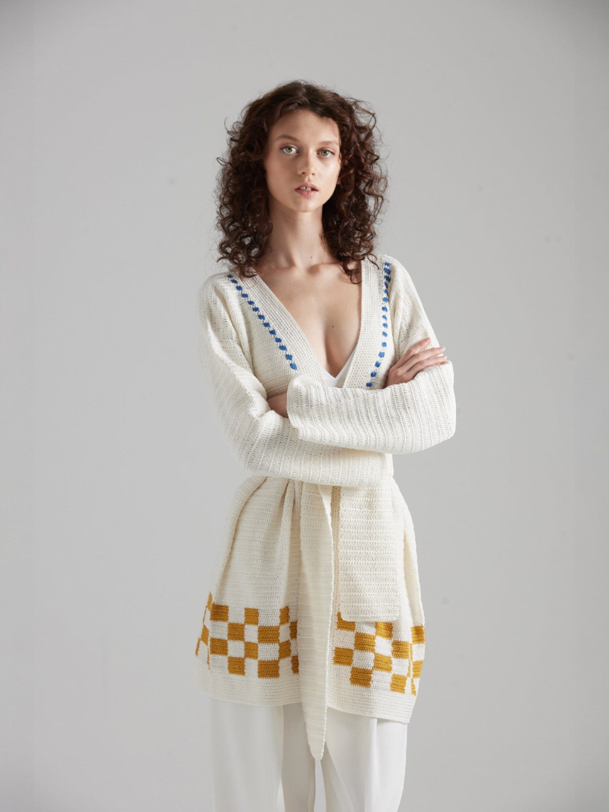 La Palme Cardigan | White La Palme Cardigan | White