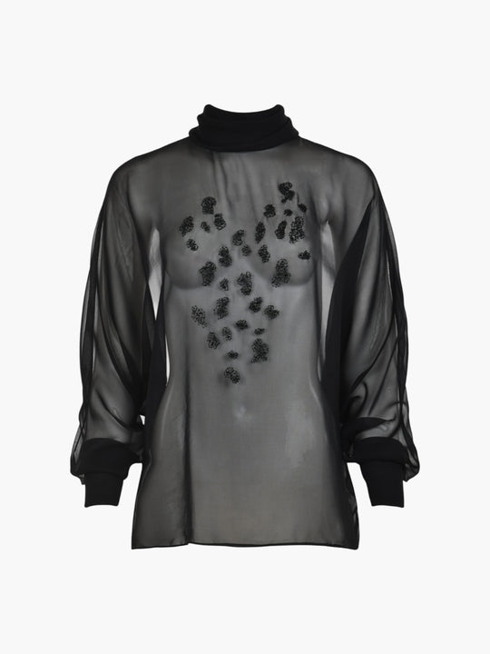 Dusk Sheer Embroidered Blouse