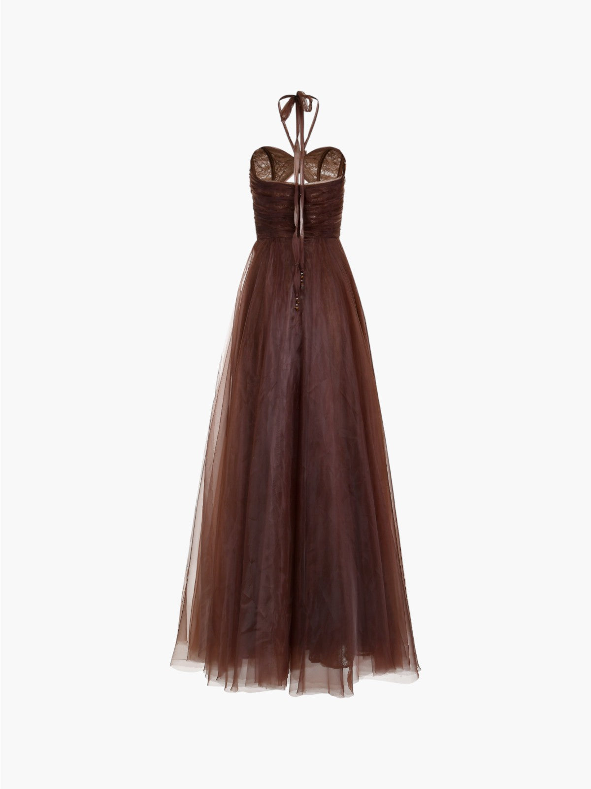 Leon Silk Organza Mocca Dress Leon Silk Organza Mocca Dress