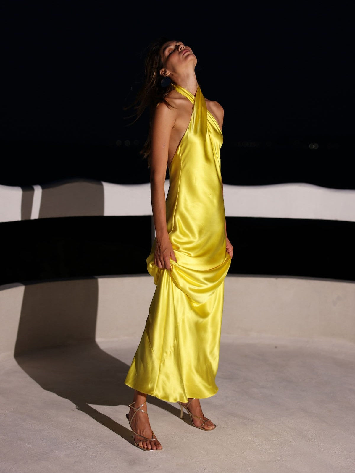 Olivia Halter Silk Dress Olivia Halter Silk Dress - Fashionkind