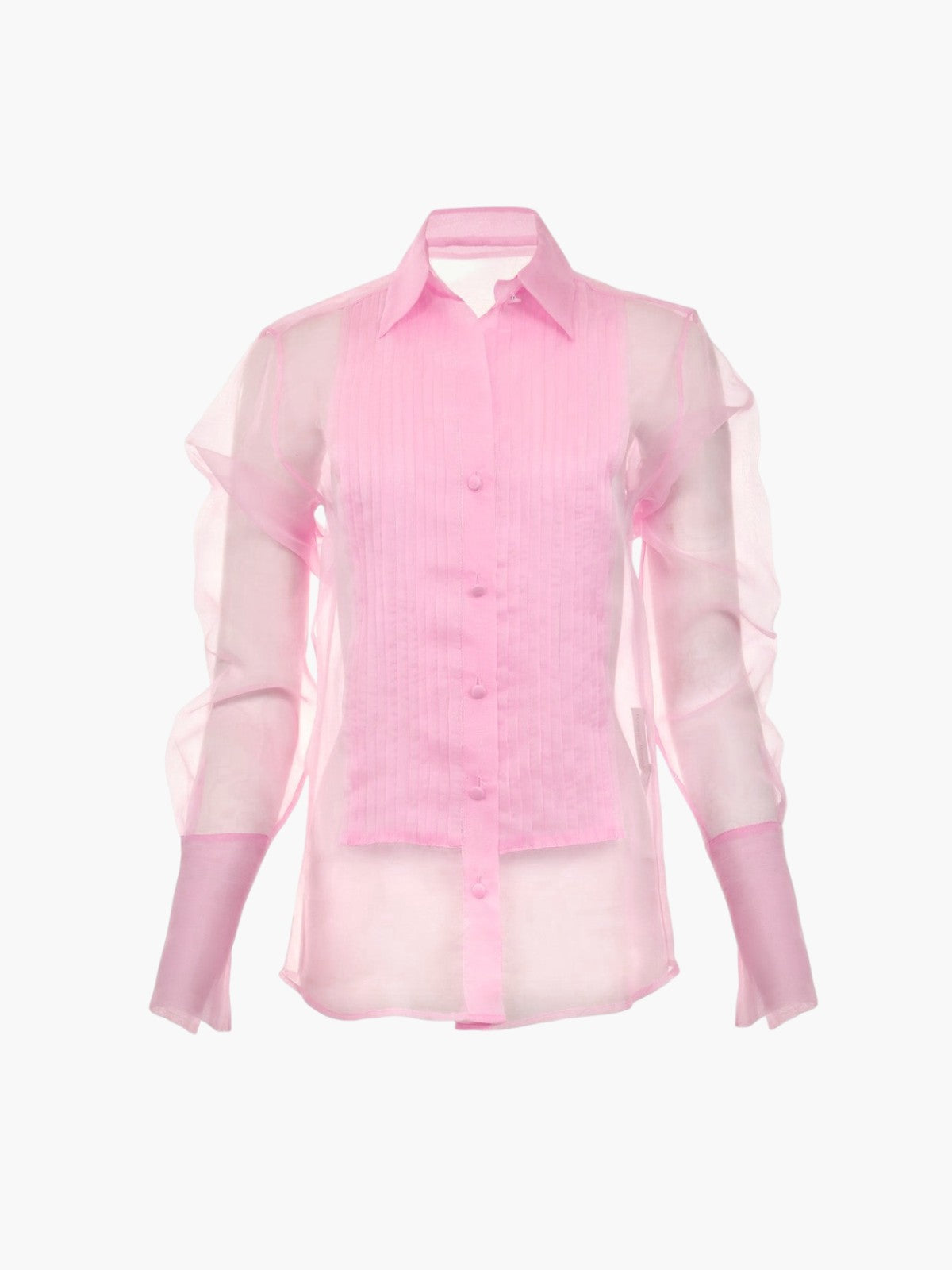 Organza Smoking Pink Blouse Organza Smoking Pink Blouse - Fashionkind
