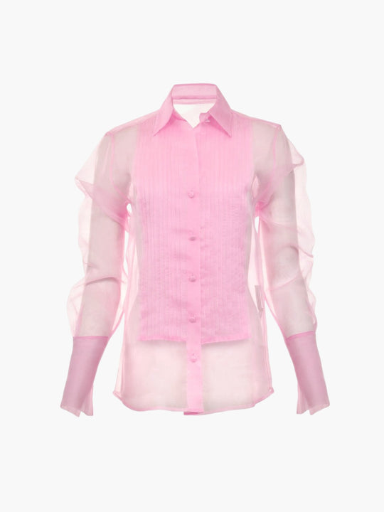 Organza Smoking Pink Blouse