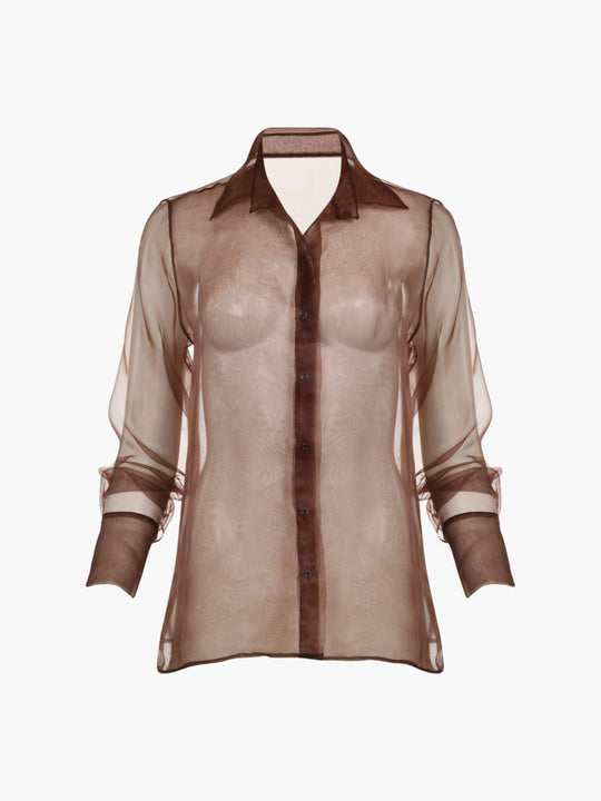 Smoke Sheer Blouse