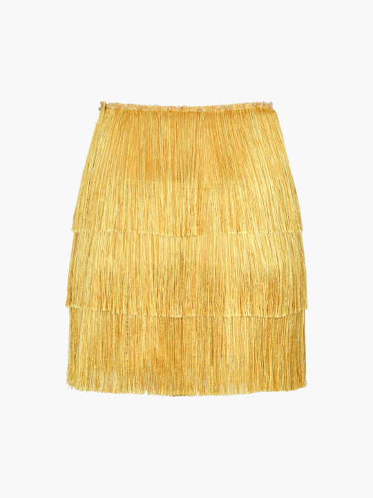 Sunlight Fringe Mini Skirt