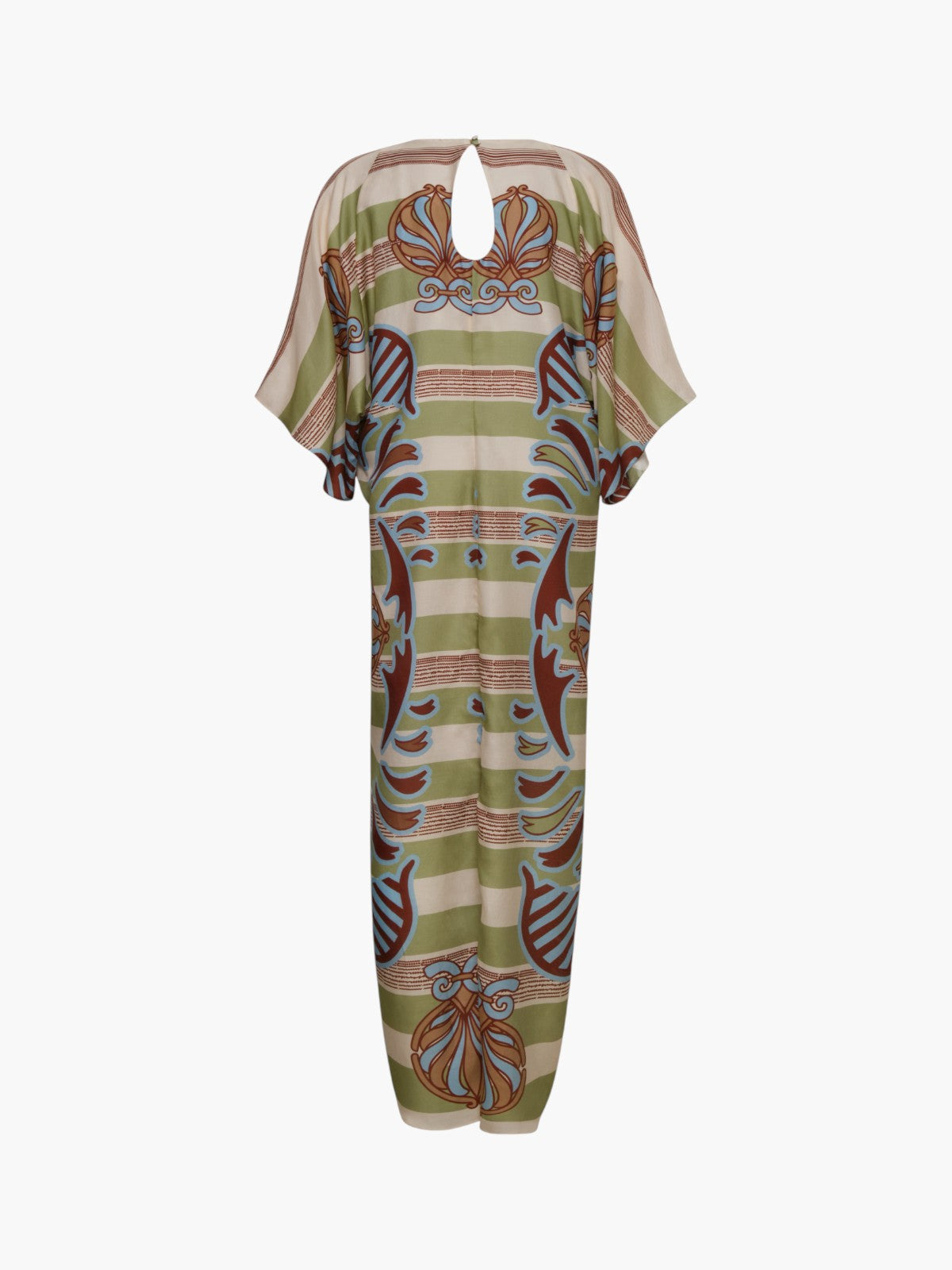 Andina Cotton Silk Tunic | Sage Ornament Stripes Andina Cotton Silk Tunic | Sage Ornament Stripes