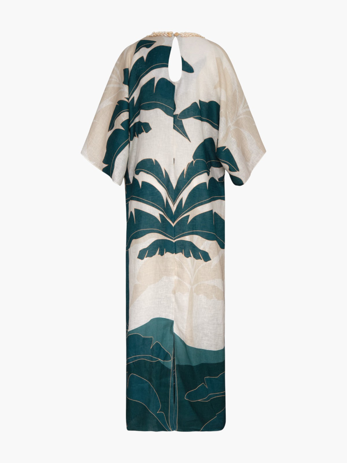 Andina Hand Embroidered Linen Tunic | Aquamarine Palms Andina Hand Embroidered Linen Tunic | Aquamarine Palms - Fashionkind