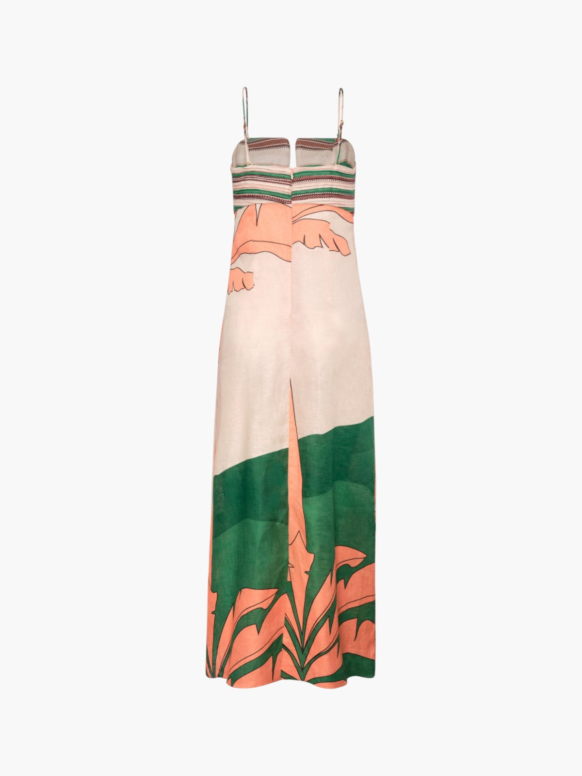 Antigua Linen Midi Dress | Peach Palms Antigua Linen Midi Dress | Peach Palms - Fashionkind