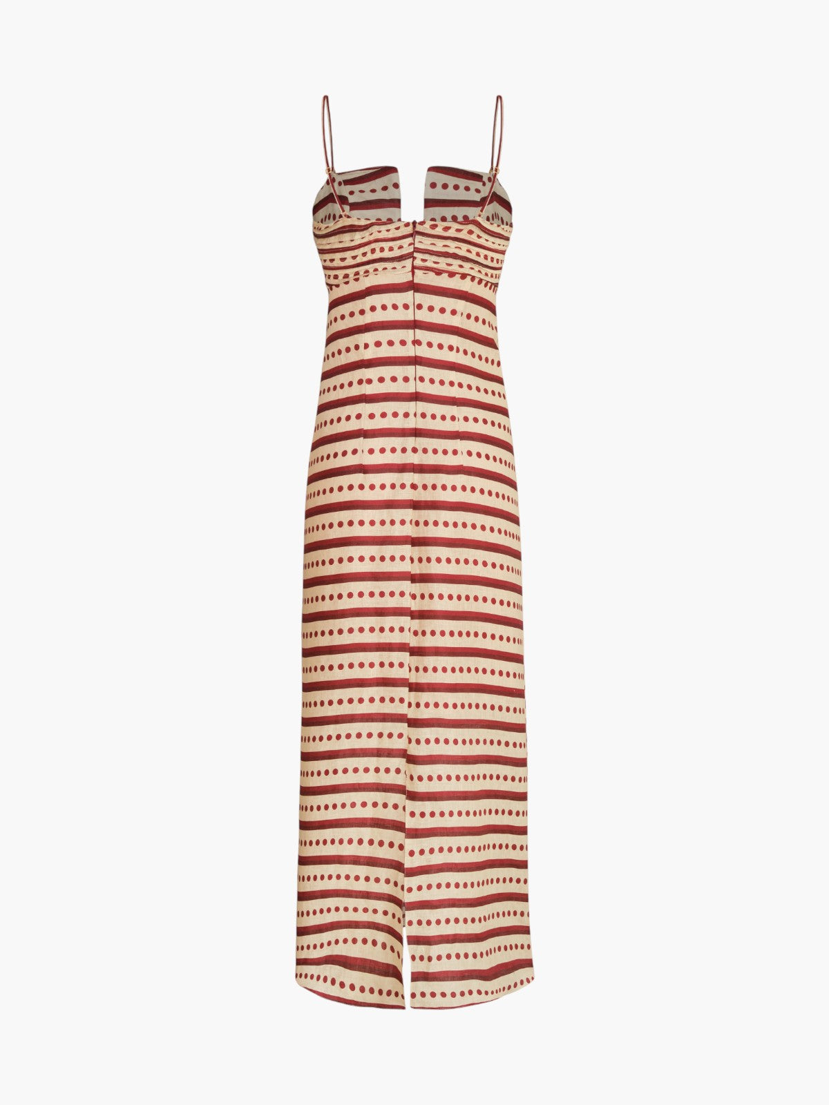 Antigüa Linen Midi Dress | Red Stripes Antigüa Linen Midi Dress | Red Stripes