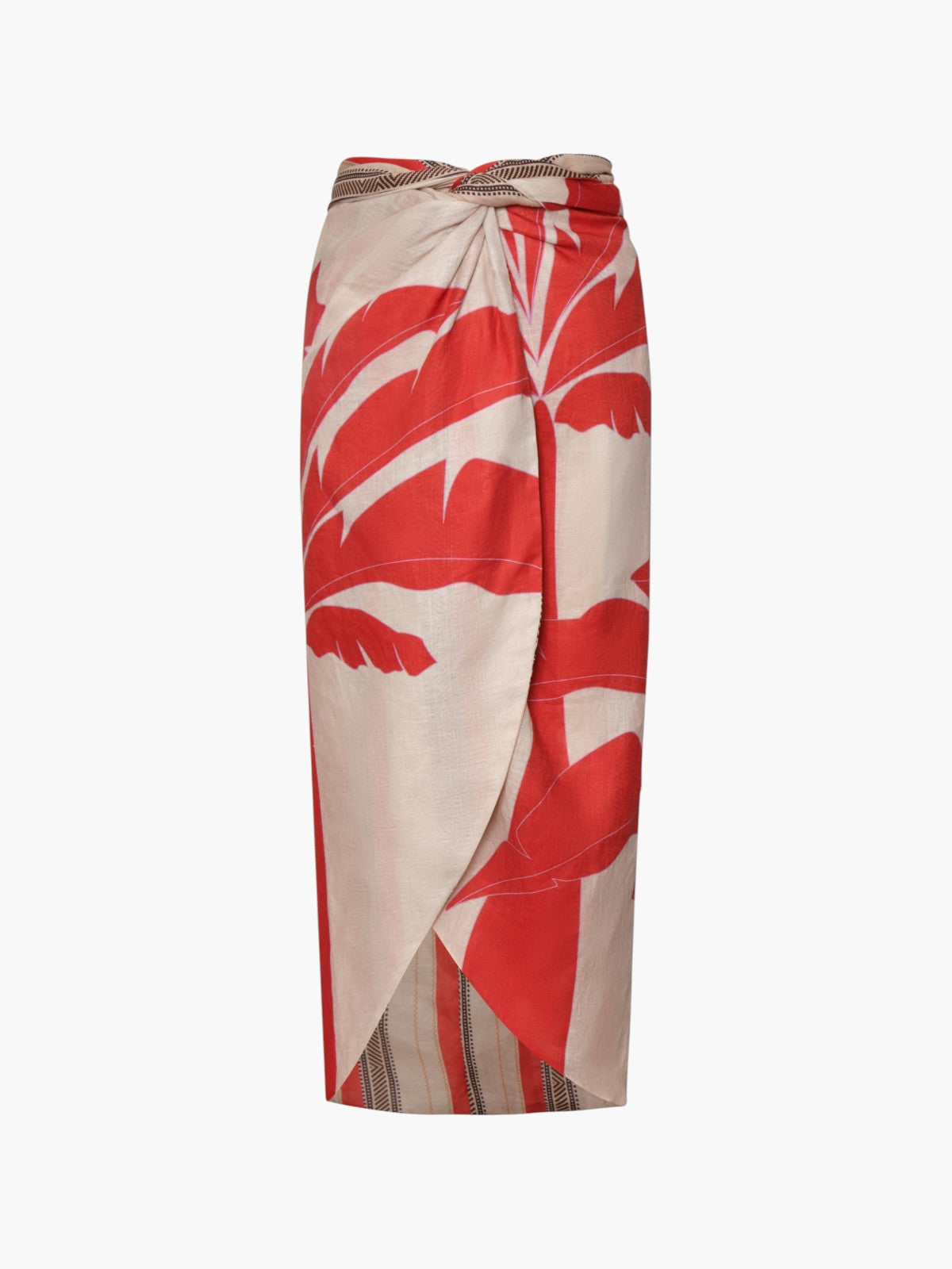 Capurgana Linen Wrap Skirt | Orange Palms Capurgana Linen Wrap Skirt | Orange Palms - Fashionkind