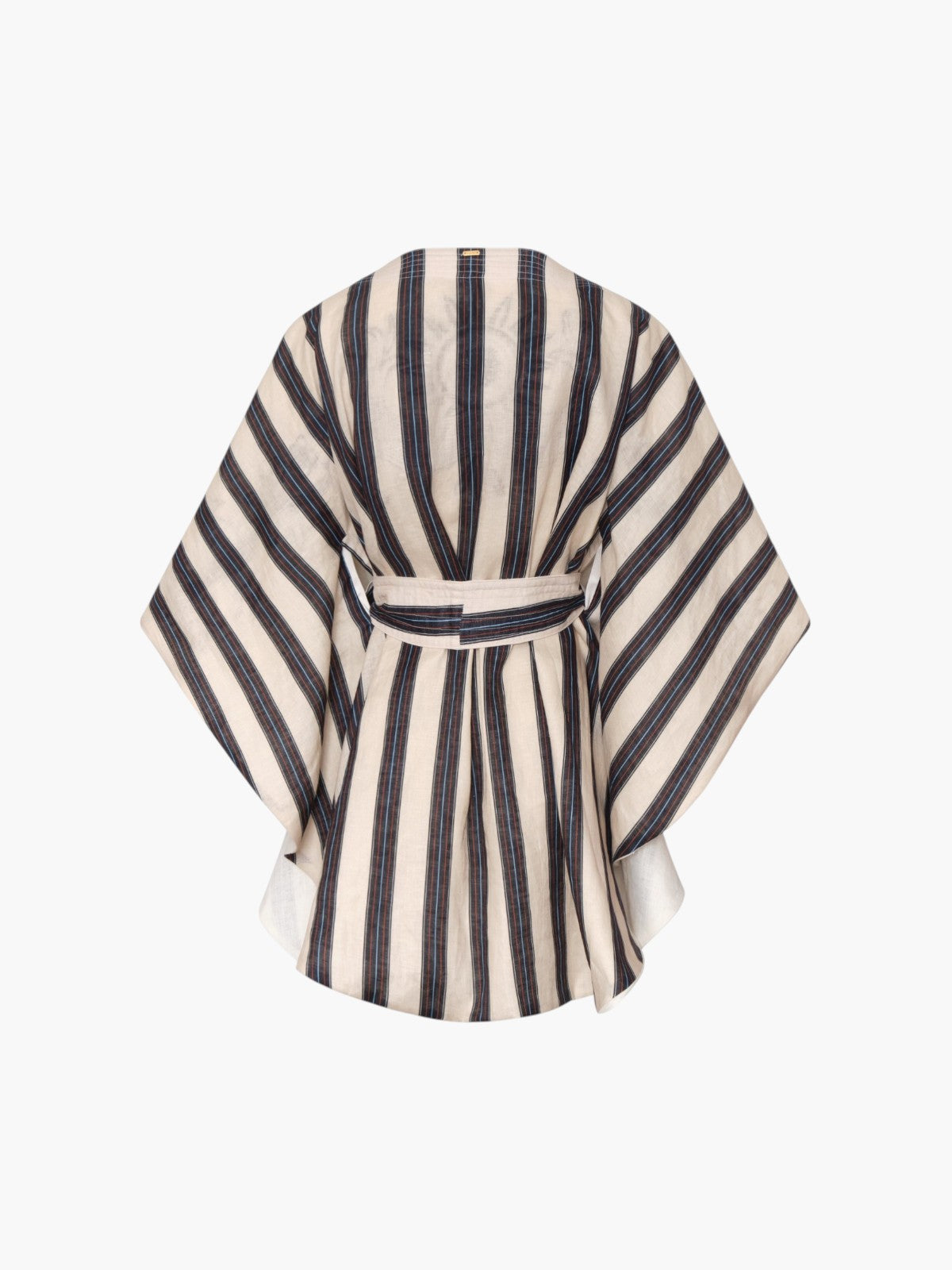 Cavalo Embroidered Linen Poncho | Ivory and Navy Cavalo Embroidered Linen Poncho | Ivory and Navy - Fashionkind