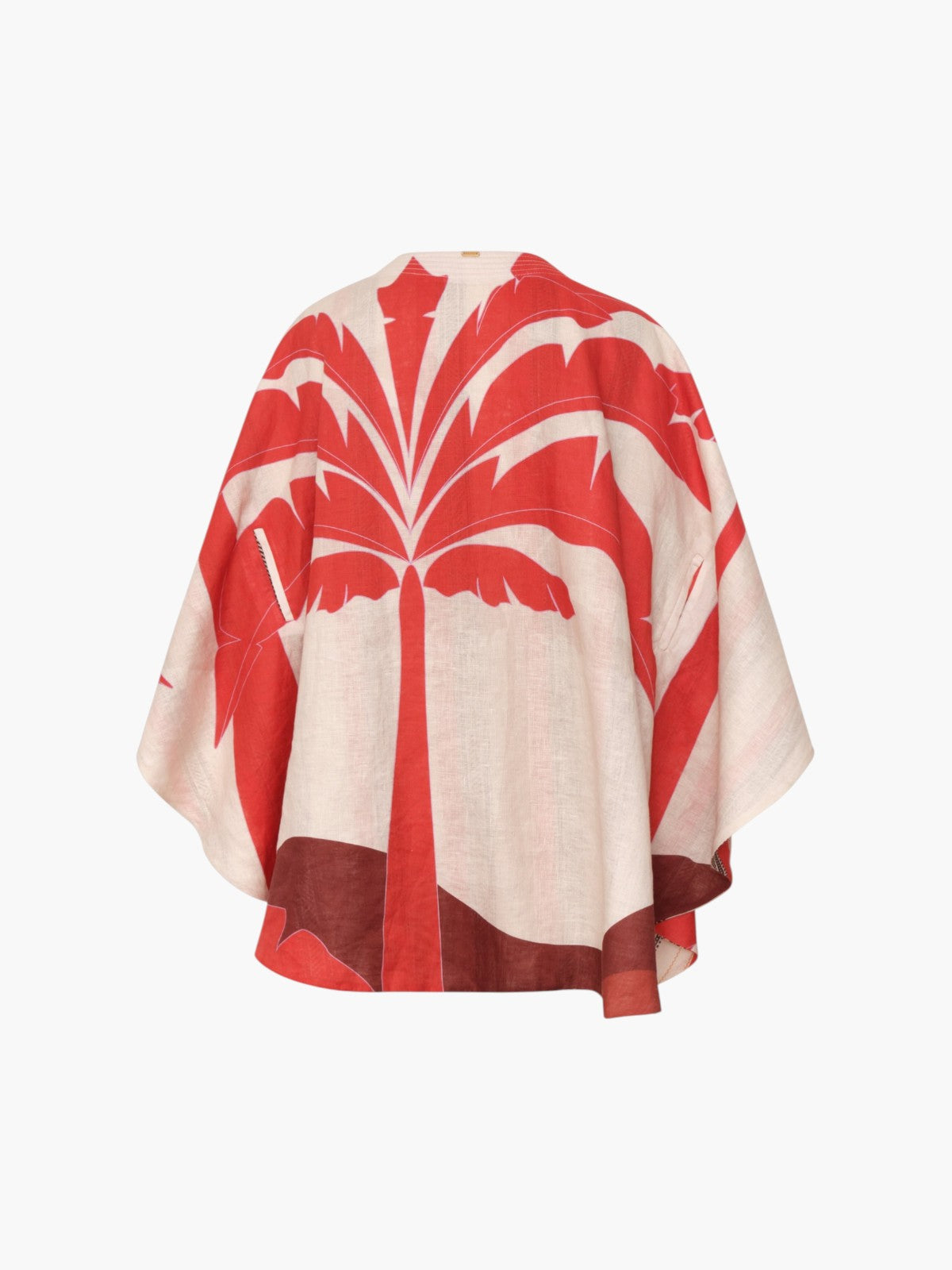 Cavalo Linen Poncho | Orange Palms Cavalo Linen Poncho | Orange Palms - Fashionkind