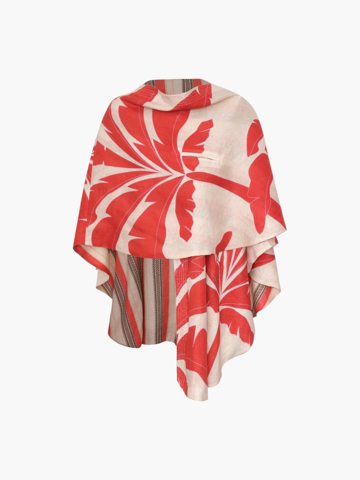 Cavalo Linen Poncho | Orange Palms Cavalo Linen Poncho | Orange Palms - Fashionkind