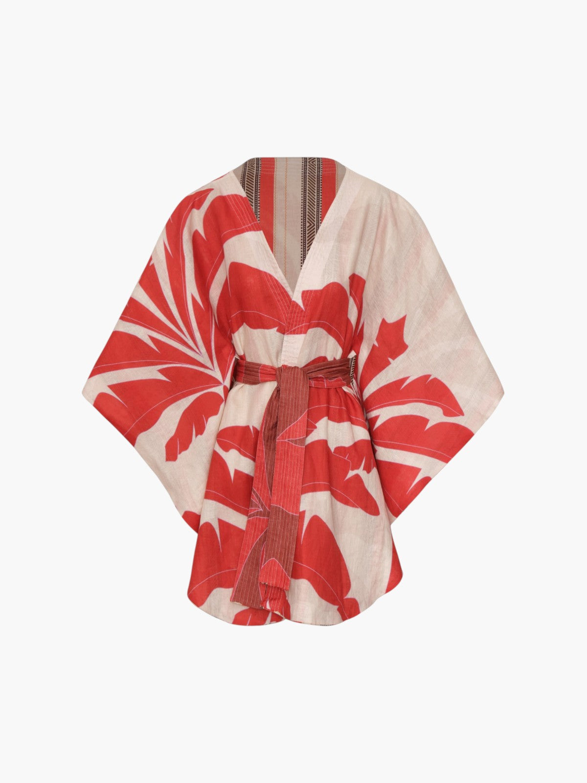 Cavalo Linen Poncho | Orange Palms Cavalo Linen Poncho | Orange Palms - Fashionkind