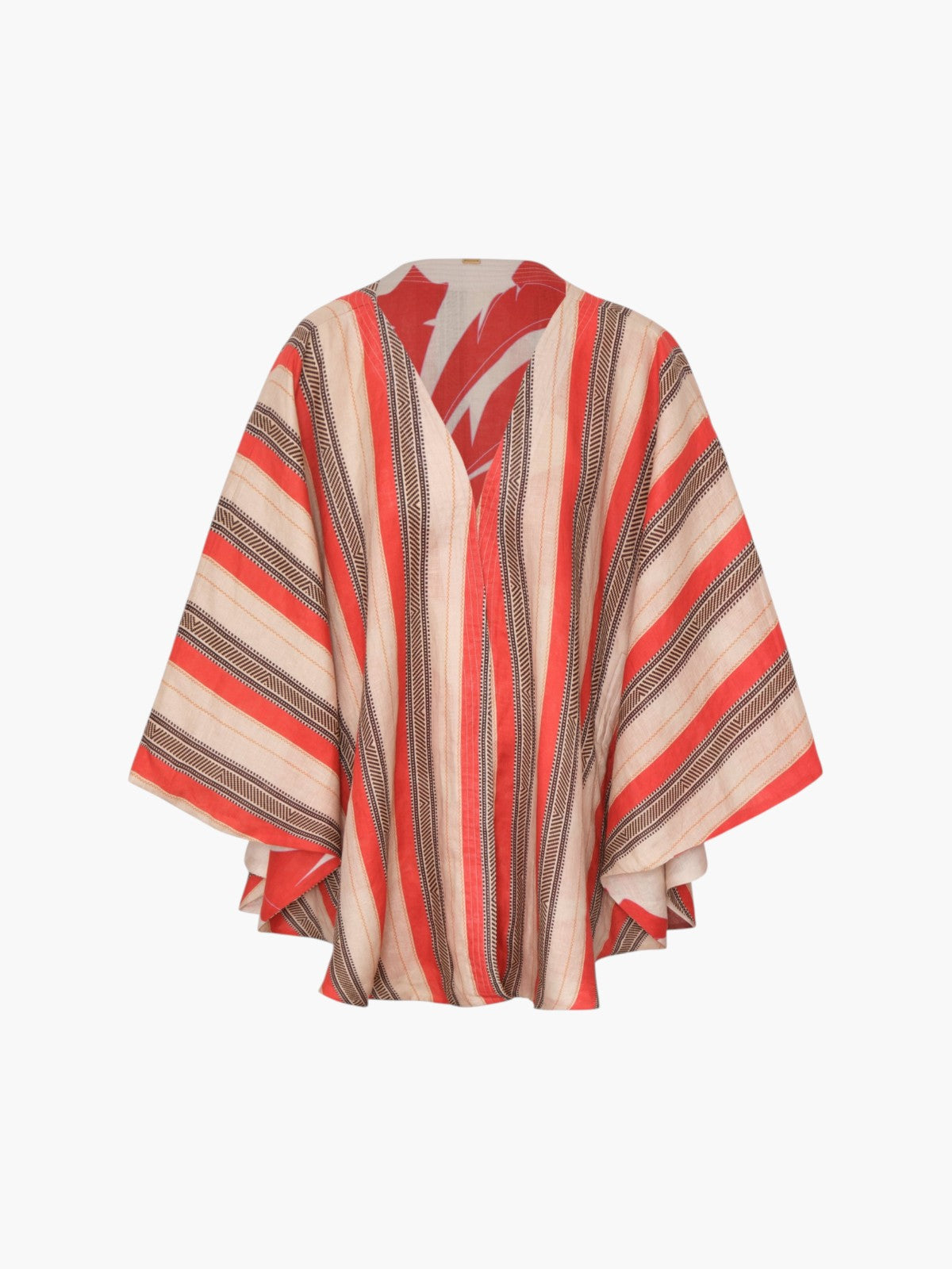 Cavalo Linen Poncho | Orange Palms Cavalo Linen Poncho | Orange Palms - Fashionkind