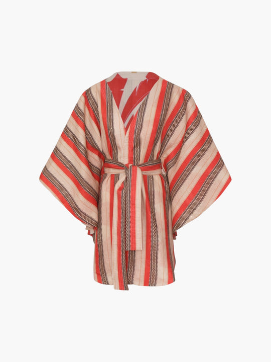 Cavalo Linen Poncho | Orange Palms