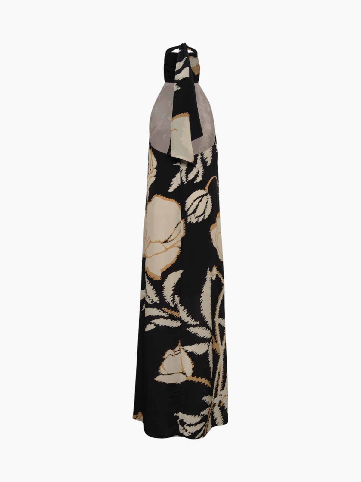 Costa Pacifica Crepe Chine Dress | Black/Beige Gladiolos Costa Pacifica Crepe Chine Dress | Black/Beige Gladiolos - Fashionkind