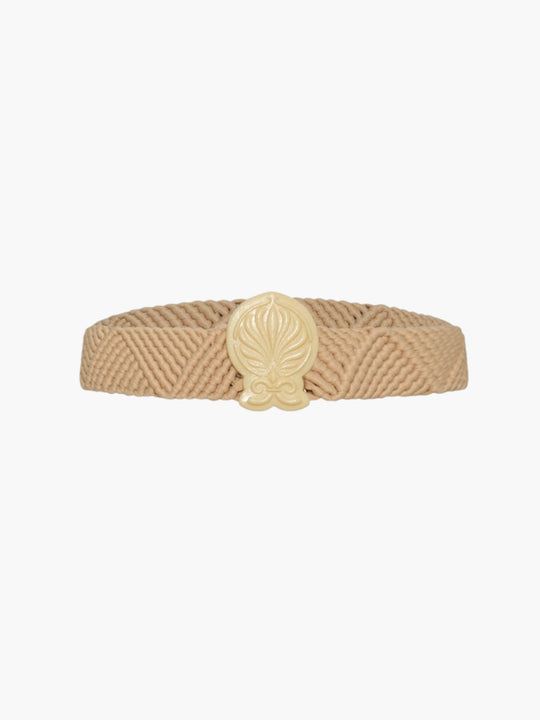 Costa Dorada Braided Belt | Nude