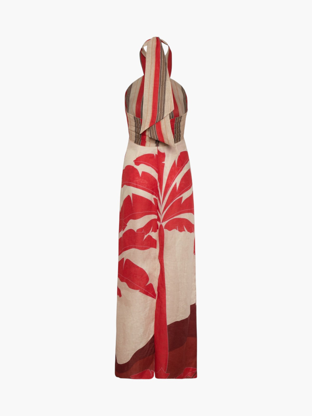 Costa del Sol Linen Midi Dress | Orange Palms Costa del Sol Linen Midi Dress | Orange Palms - Fashionkind
