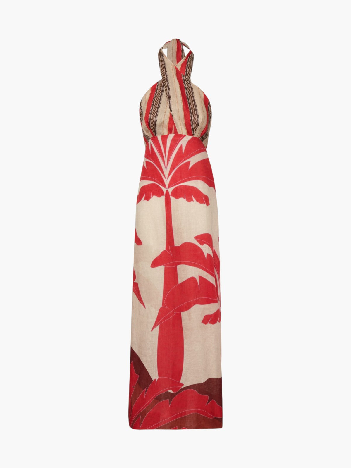 Costa del Sol Linen Midi Dress | Orange Palms Costa del Sol Linen Midi Dress | Orange Palms - Fashionkind