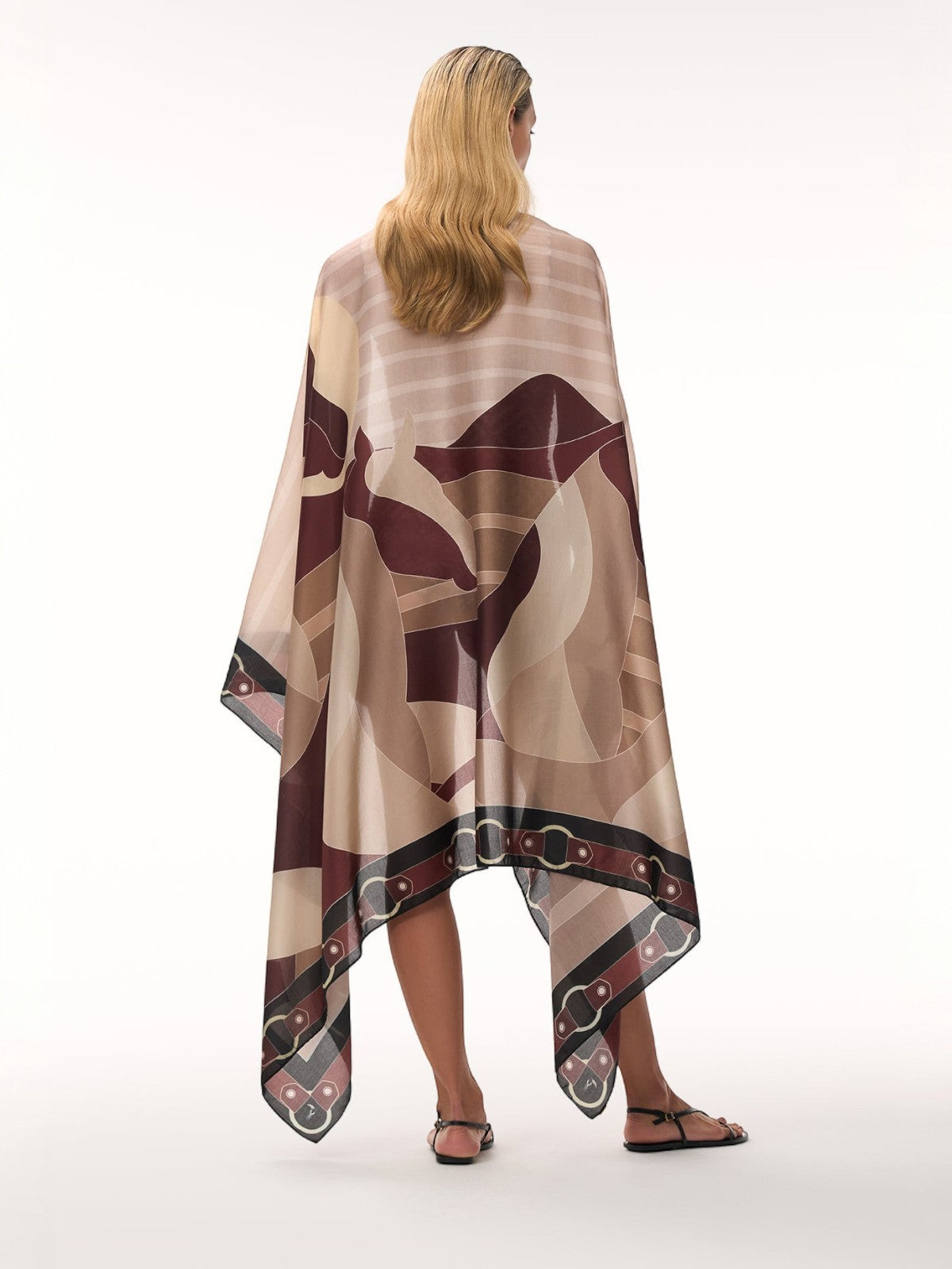 De La Falaise Cotton Silk Sarong | Brown Horses De La Falaise Cotton Silk Sarong | Brown Horses