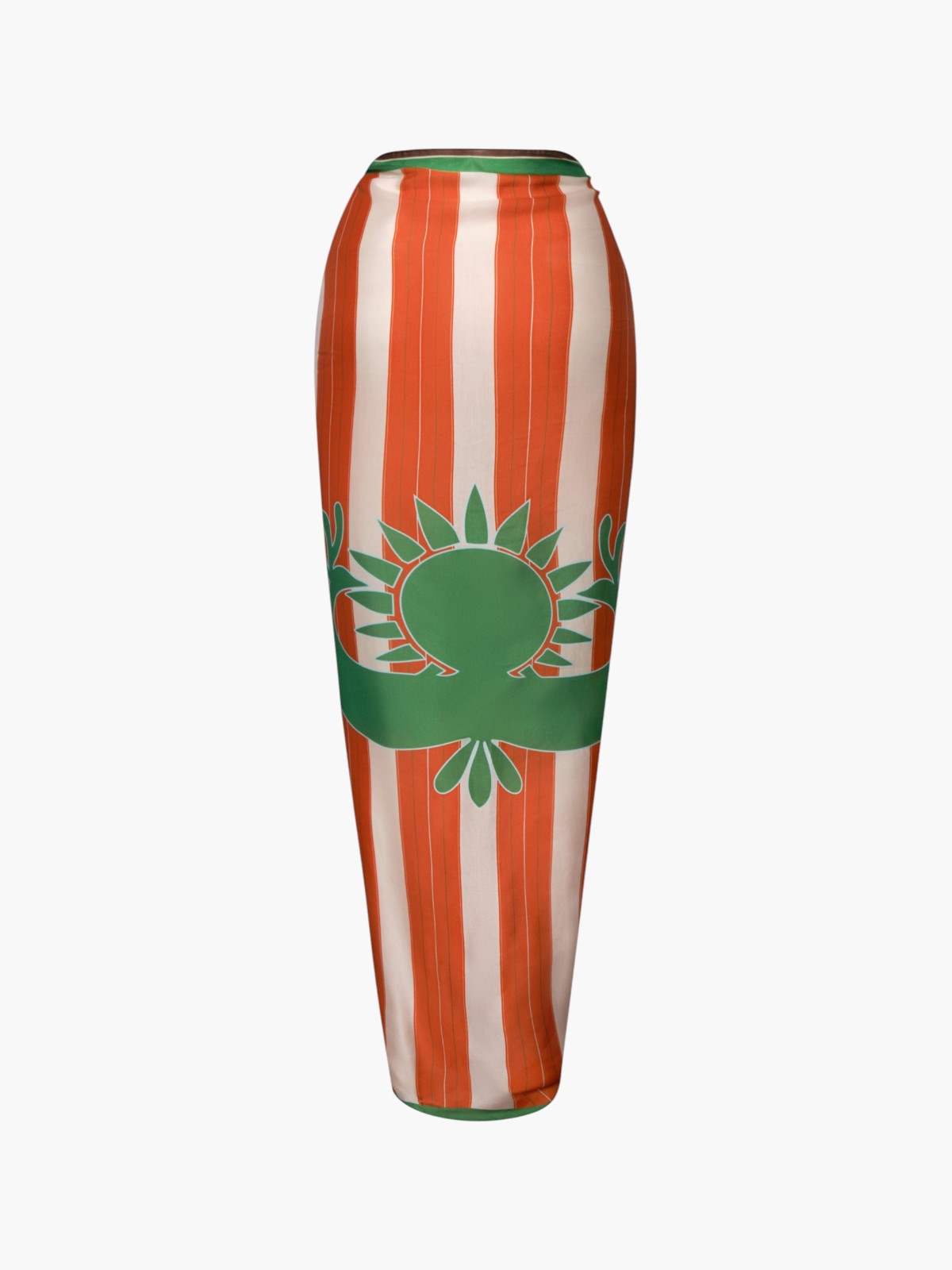 De La Falaise Cotton Silk Sarong | Green Solana Shield De La Falaise Cotton Silk Sarong | Green Solana Shield - Fashionkind