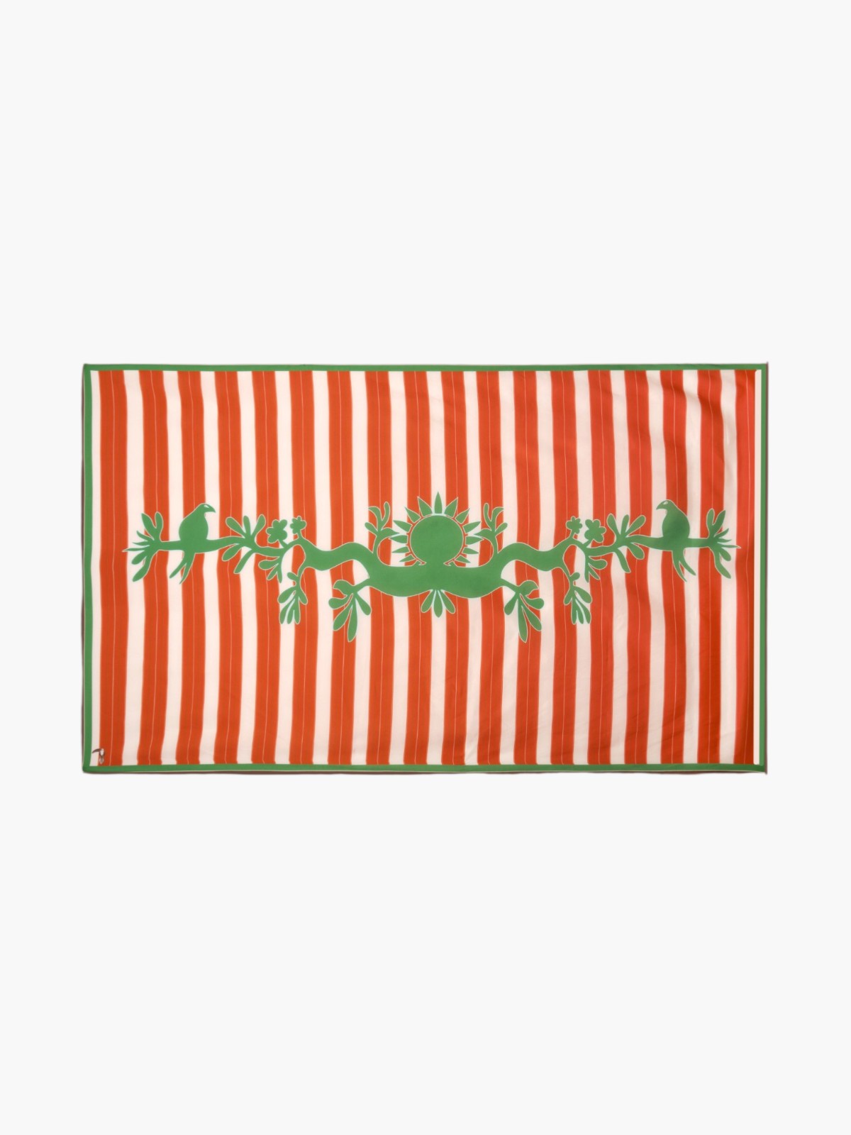 De La Falaise Cotton Silk Sarong | Green Solana Shield De La Falaise Cotton Silk Sarong | Green Solana Shield - Fashionkind