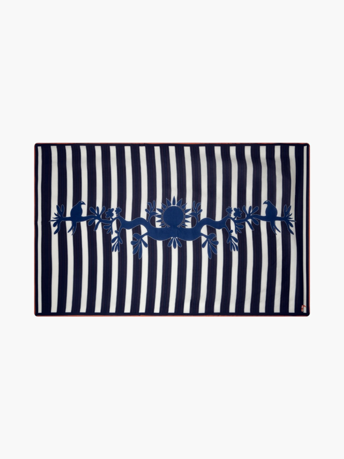 De La Falaise Cotton Silk Sarong | Navy Solana Shield De La Falaise Cotton Silk Sarong | Navy Solana Shield - Fashionkind