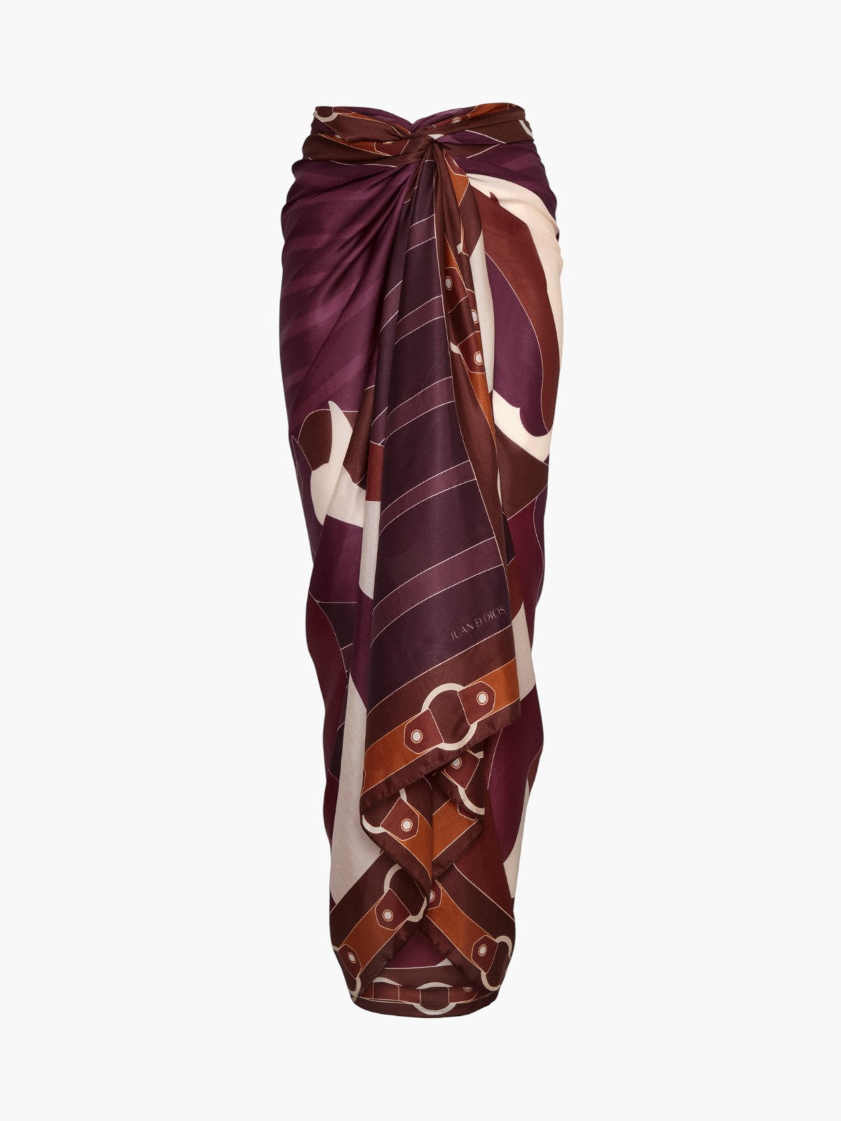 De La Falaise Cotton Silk Sarong | Purple Horses De La Falaise Cotton Silk Sarong | Purple Horses