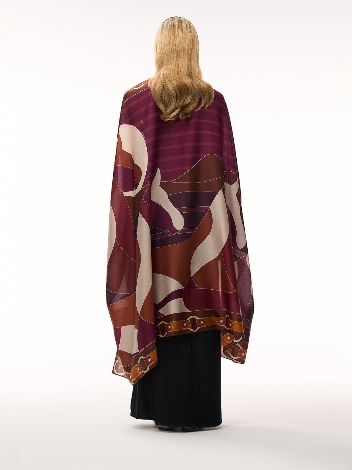 De La Falaise Cotton Silk Sarong | Purple Horses De La Falaise Cotton Silk Sarong | Purple Horses