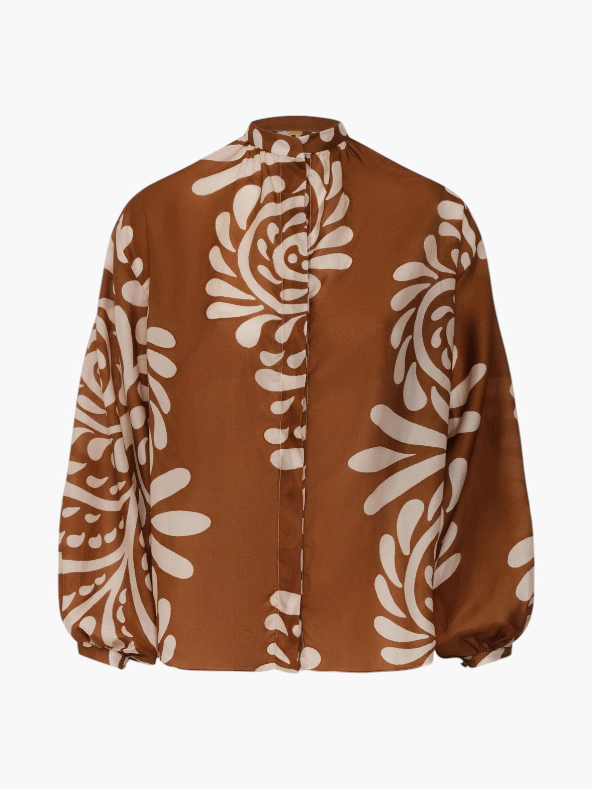Don Simon Cotton Silk Shirt | Brown Arabesque Don Simon Cotton Silk Shirt | Brown Arabesque - Fashionkind