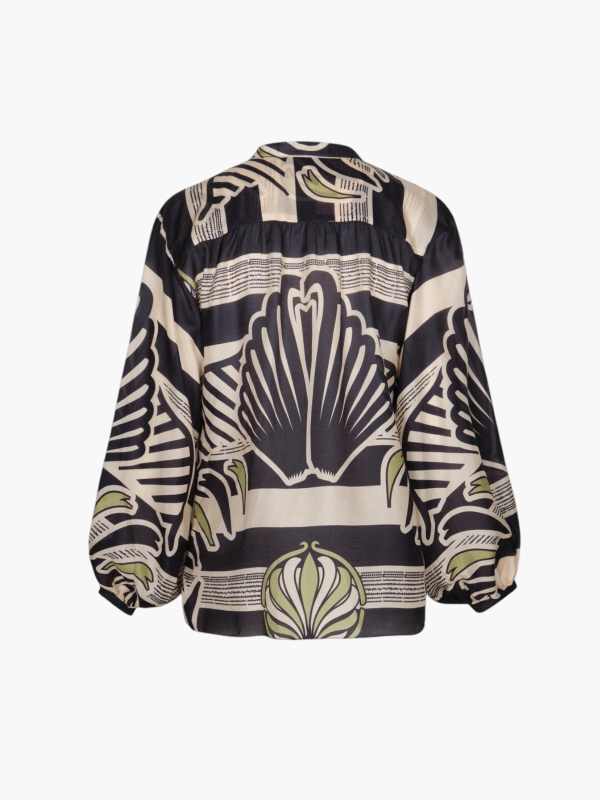 Don Simon Cotton Silk Blouse | Navy Ornament Stripes Don Simon Cotton Silk Blouse | Navy Ornament Stripes - Fashionkind