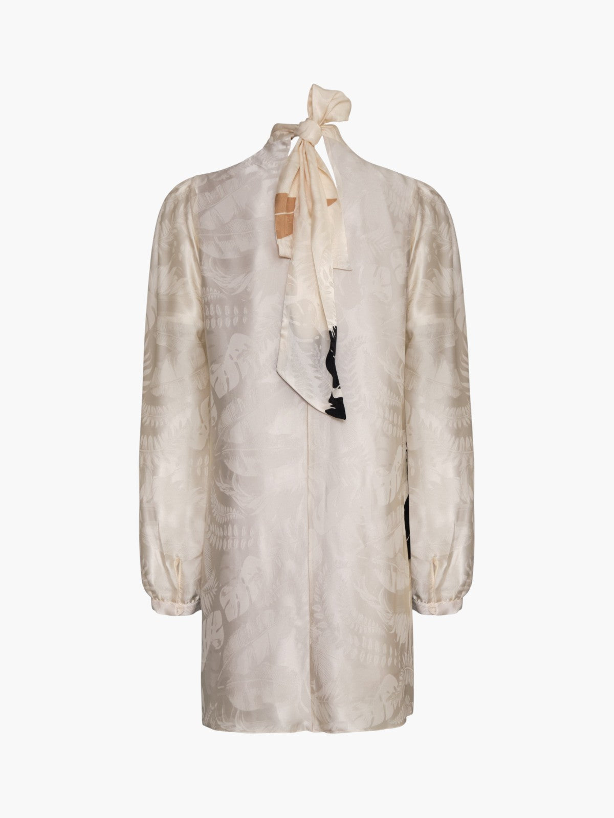 El Real Silk Jacquard Mini Dress | Black Orchids El Real Silk Jacquard Mini Dress | Black Orchids