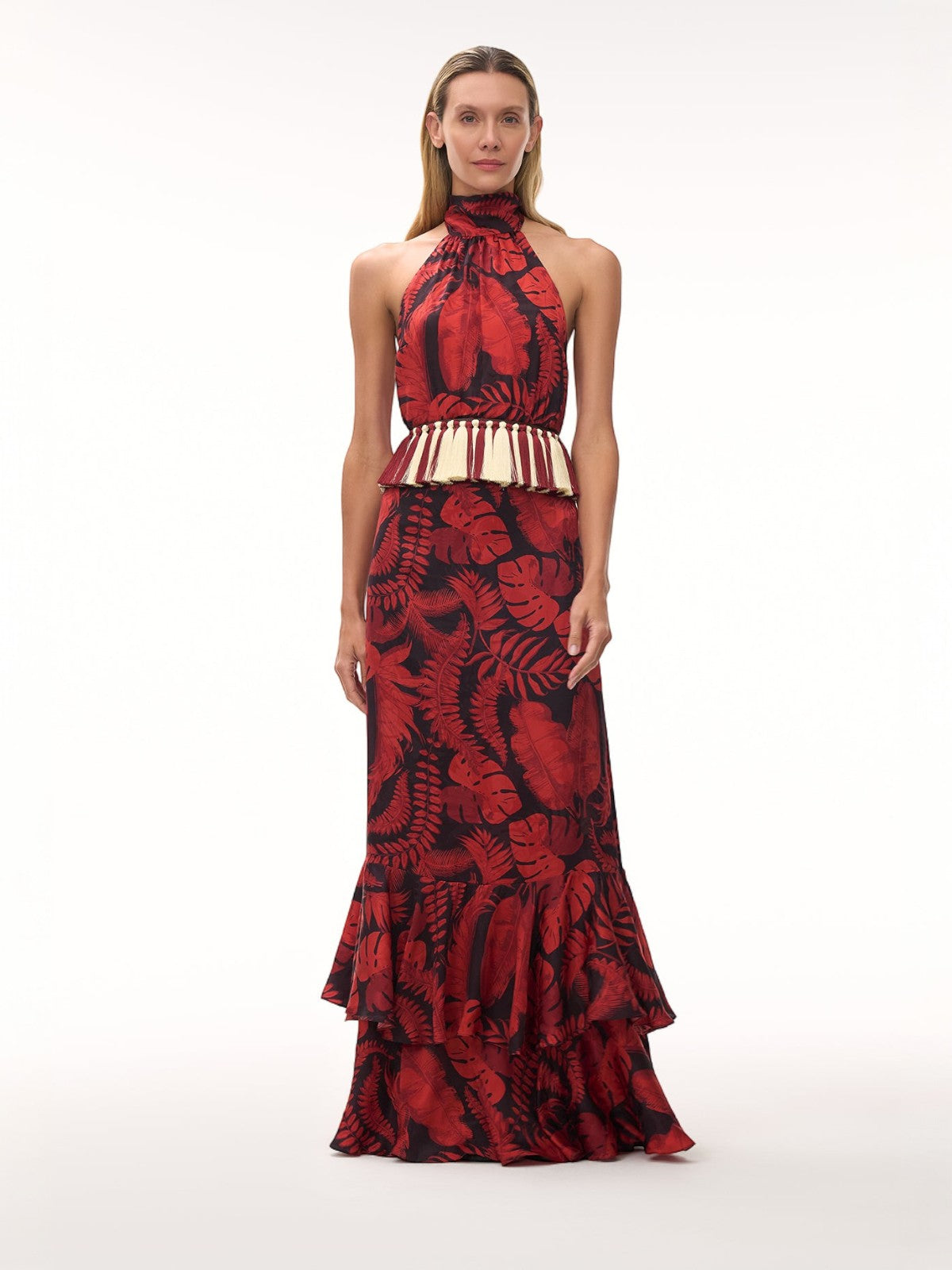 El Rocio Jacquard Maxi Dress | Cherry Rainforest El Rocio Jacquard Maxi Dress | Cherry Rainforest