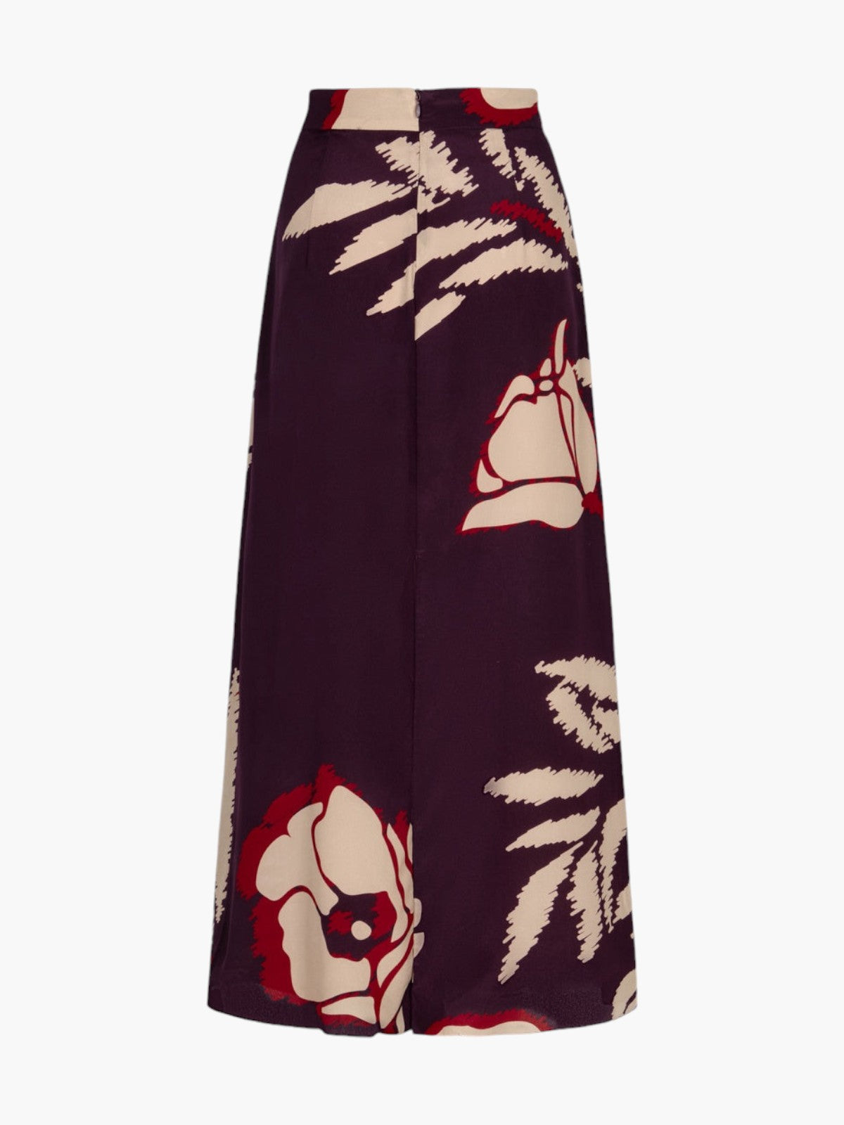 El Carmen Crepe Chine Midi Skirt | Purple Gladiolos El Carmen Crepe Chine Midi Skirt | Purple Gladiolos - Fashionkind