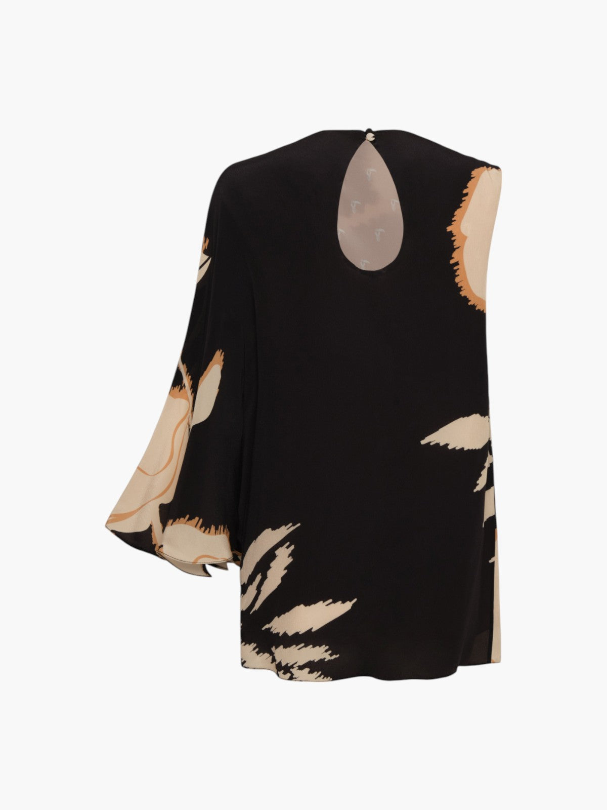 Gonzalez Crepe Chine Blouse | Black/Beige Gladiolos Gonzalez Crepe Chine Blouse | Black/Beige Gladiolos - Fashionkind