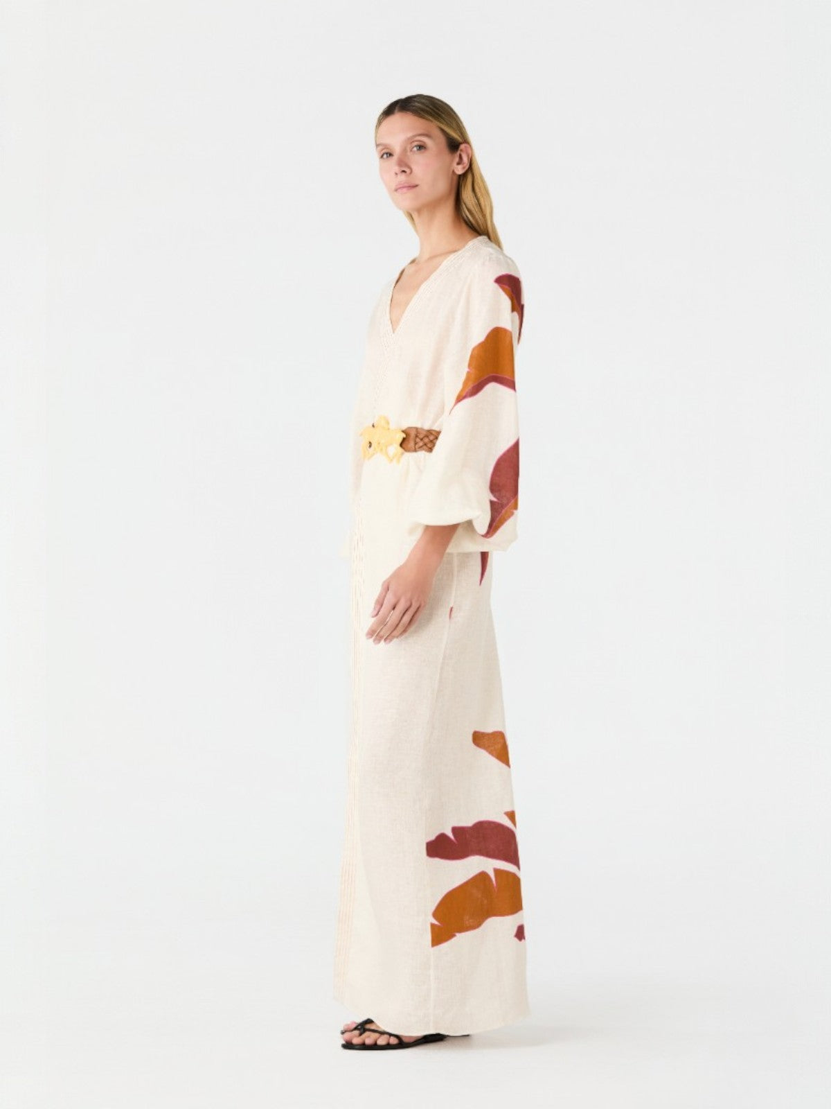 Hojarasca Linen Maxi Dress | Fuchsia Palm Hojarasca Linen Maxi Dress | Fuchsia Palm - Fashionkind