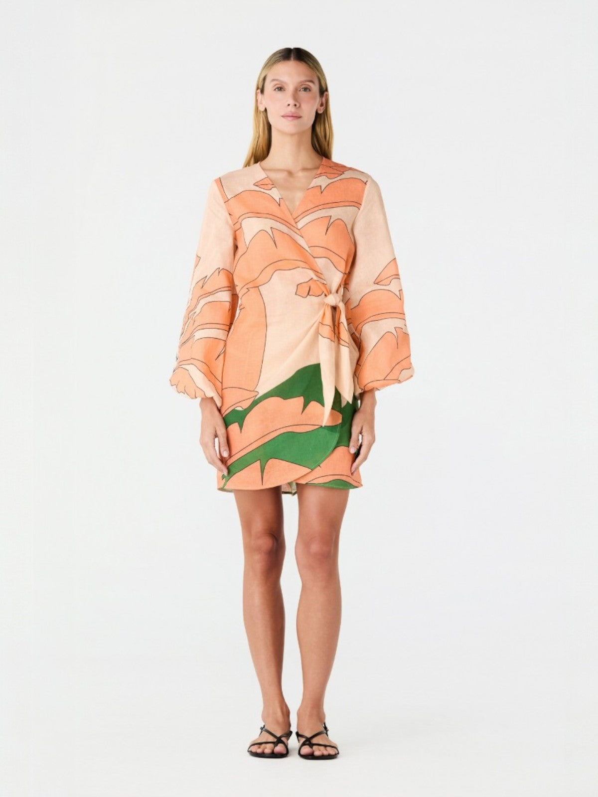 Hojarasca Linen Mini Tunic Dress | Peach Palms Hojarasca Linen Mini Tunic Dress | Peach Palms - Fashionkind