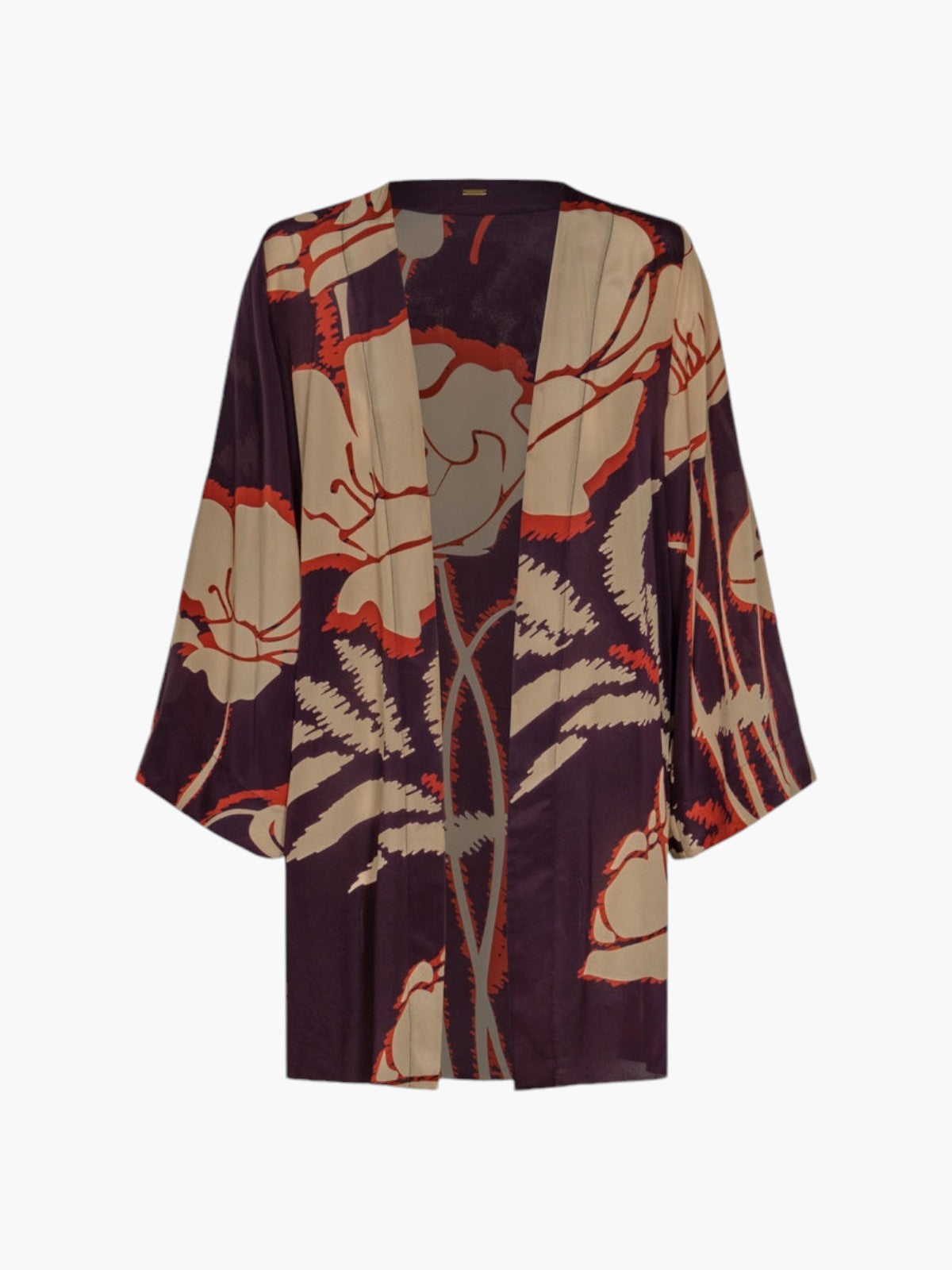 Joaquina Crepe Chine Mini Tunic | Purple Gladiolos Joaquina Crepe Chine Mini Tunic | Purple Gladiolos - Fashionkind